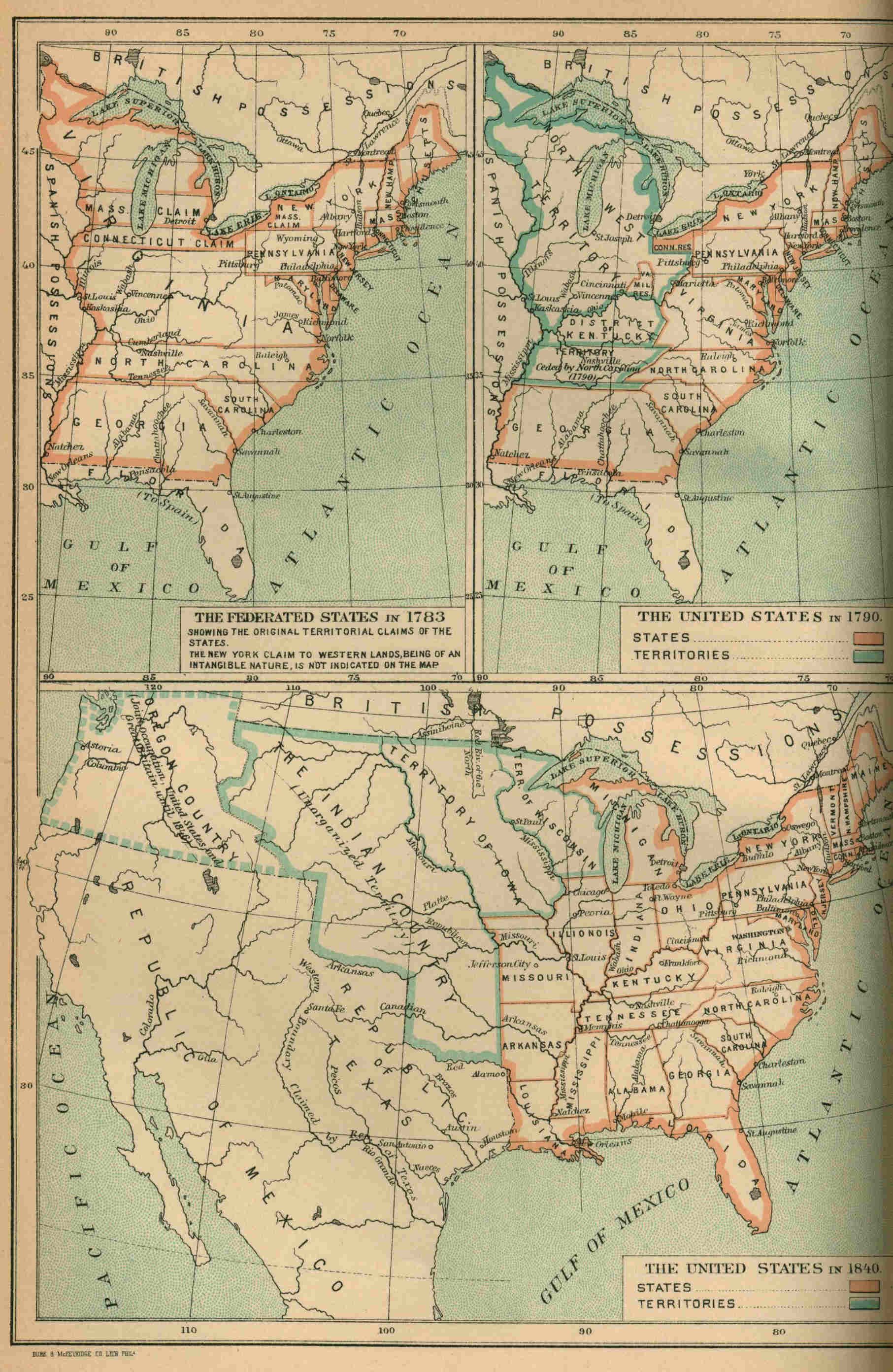 The United States in 1860.