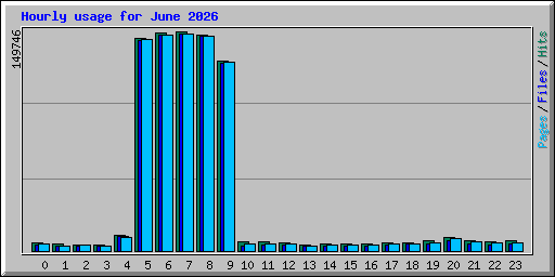Hourly usage for June 2026