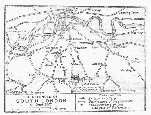 THE DEFENCES OF SOUTH LONDON on Sept 26th