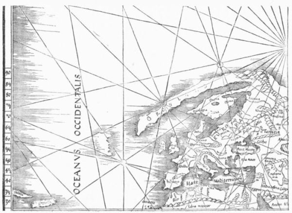 PART OF MAP IN THE PTOLEMY OF 1513.